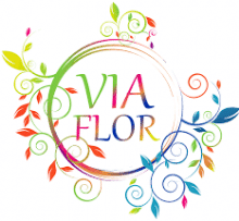 Логотип — VIAFLOR, ДОСТАВКА КВІТІВ