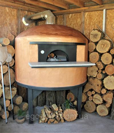 Wood-fired pizza oven ”Napoli” series with a hearth diameter of 100 cm