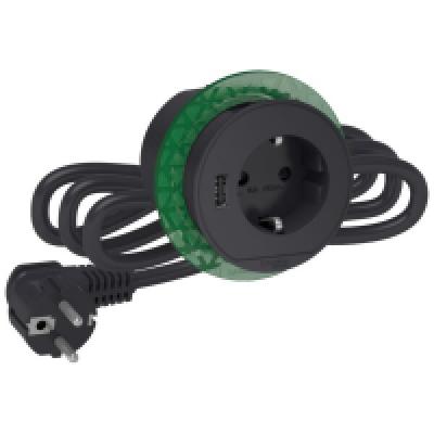 БЛОК РОЗЕТОК (2К+З)+USB ТИП А АНТРАЦИТ БЛОК РОЗЕТОК (2К+З)+USB ТИП А АНТРАЦИТ