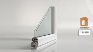 METAL-PLASTIC WINDOW REHAU KORSA DESIGN 70 1300X1400MM