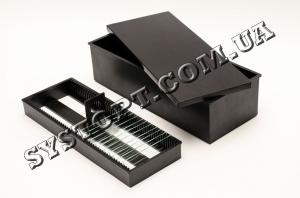 CONTAINER FOR STORING AND PAINTING GLASS SLIDES