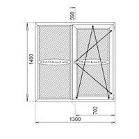 WINDOW 1300X1400 5-CHAMBER PROFILE REHAU