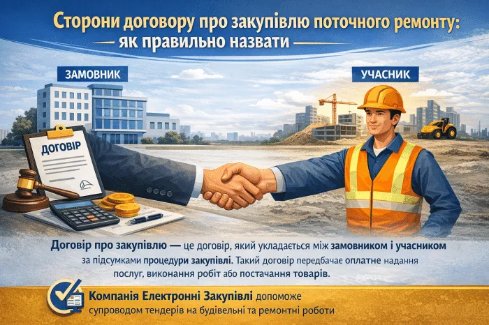 Сторони договору про закупівлю поточного ремонту: як правильно назвати