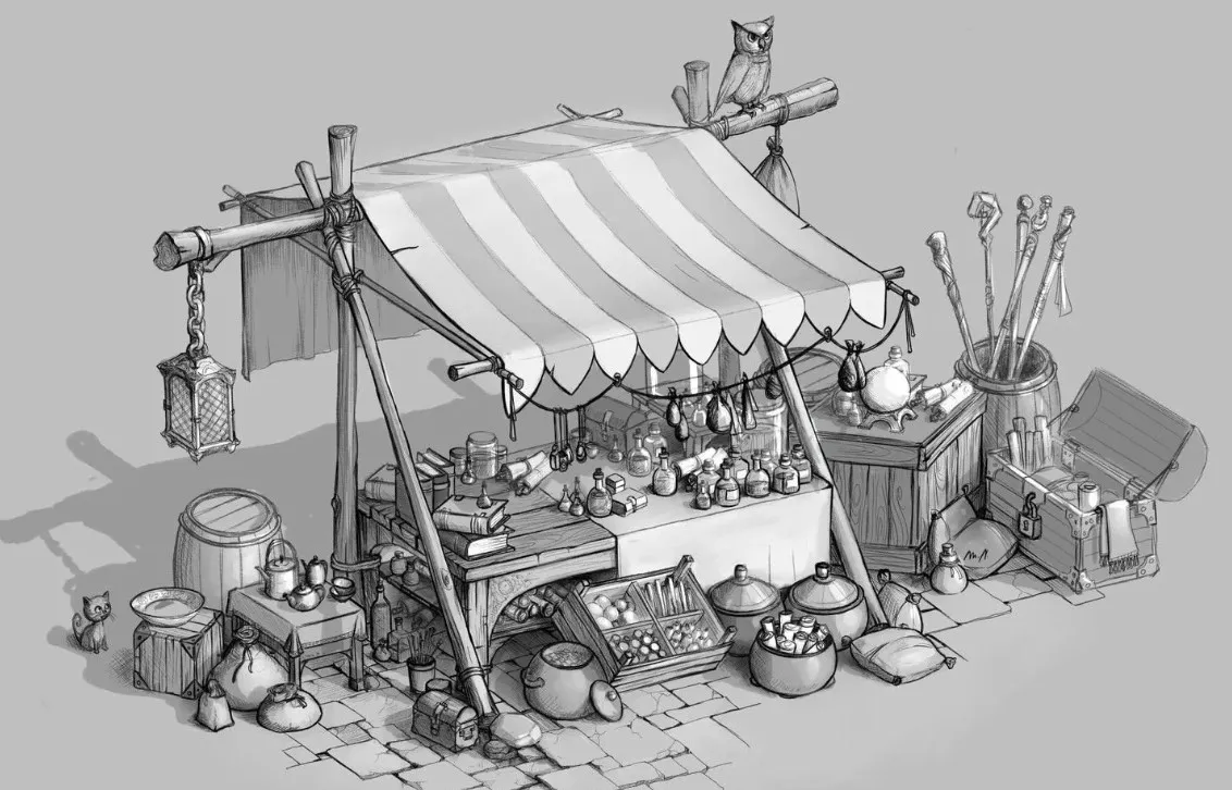 Enterprises: Retail sale from trays and in the markets of other goods